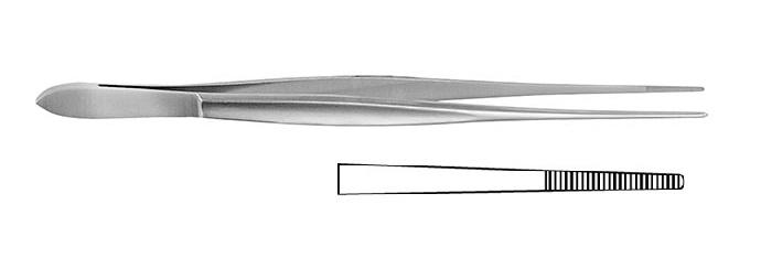 CUSHING Пінцет анатомічний; прямий; із зубчиками; 17,5см; ширина бранш 1,8+/-0,2. Tontarra Medizintechnik GmbH